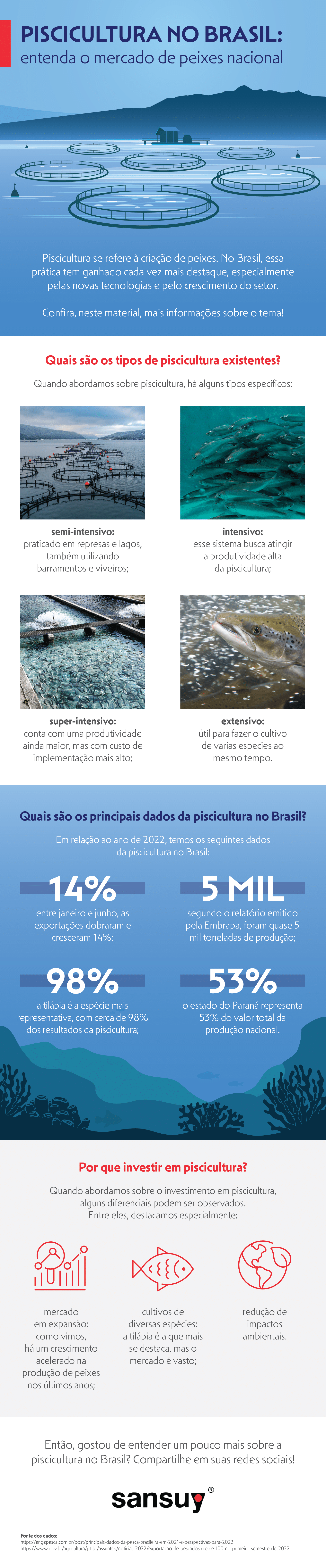 Piscicultura no Brasil: entenda o mercado de peixes nacional