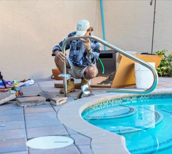 instalação de uma piscina